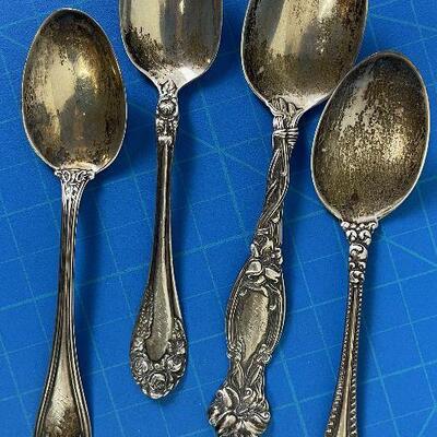 #159  Antique Sterling Silver Spoons Marked 