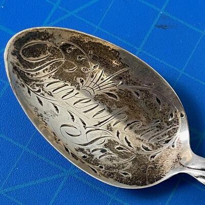 #161 Antique Sterling Silver Spoons Marked 