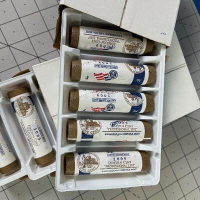 #175 2009 "P"  Lincoln One Cent Uncirculated Rolled Coins 
