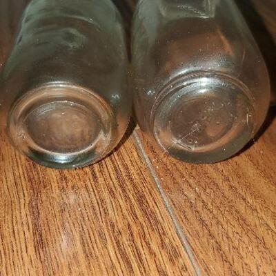 Two Small Vintage 4 ounce Glass Bottles - 4 3/4
