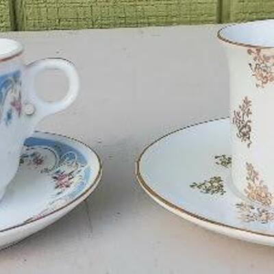 Two Demitasse Cup and Saucers