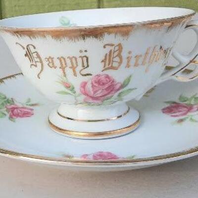 Happy Birthday Cup and Saucer