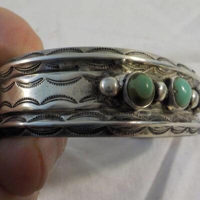 " Navaho hand made Coin silver w/ torques Braclet."
