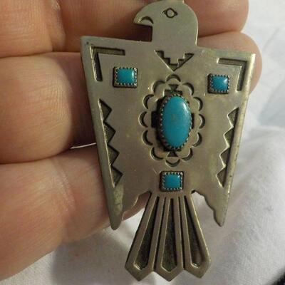 Hand made 5 Navaho Indian Thunder bird Jewelry & Keys.