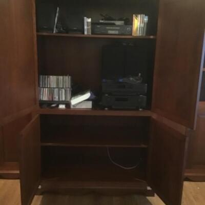 E - 462 Large Custom made 3 sectional Entertainment Center with Inlay
