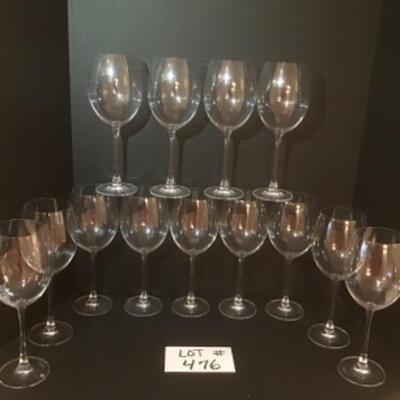 E - 476 Kirkland Wine Glasses  ( 13 in Total. ) 