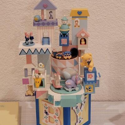 Lot 23: NEW Baby Music Box, Baby Book and Album 
