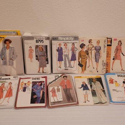 Lot 43:  (10) Vintage 1970's & 80's Sewing Patterns 