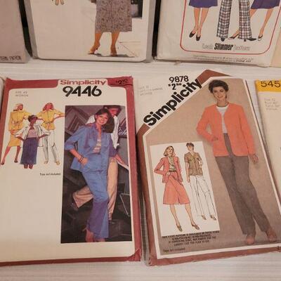 Lot 43:  (10) Vintage 1970's & 80's Sewing Patterns 