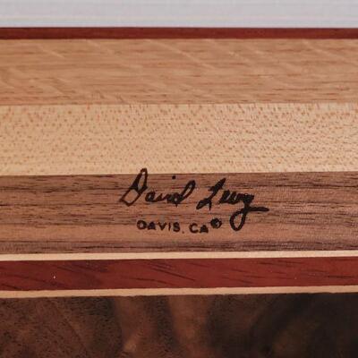 Lot 44: David Levy Wood Inlay Mancala Game Board