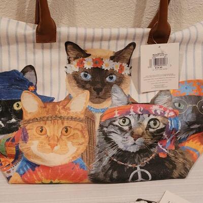 Lot 69: New Groovy Cat Tote and Smaller Zipper Bag