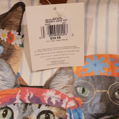 Lot 69: New Groovy Cat Tote and Smaller Zipper Bag
