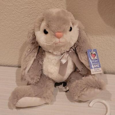 Lot 71: New Baby Girl Blanket, Bunny, Bibs and Hat & Socks 