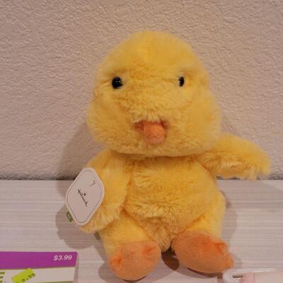 Lot 78: New Baby Girl Blanket, Bibs and a Baby Chick