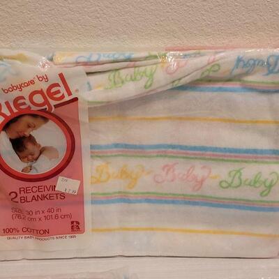 Lot 87: (2) Sets of New/Vintage Receiving Blankets