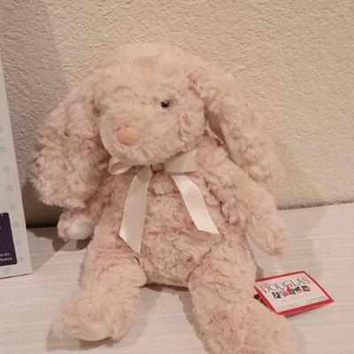 Lot 88: New Baby Box Blanket,  Keep Sakes Box, Album and Bunny