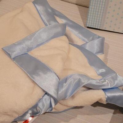 Lot 88: New Baby Box Blanket,  Keep Sakes Box, Album and Bunny