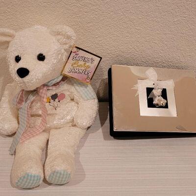 Lot 91: New Baby Album and Bear