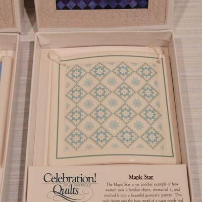 Lot 108: (2) New in Boxes Celebration! Quilts Hanging Tiles