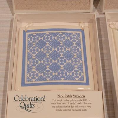 Lot 108: (2) New in Boxes Celebration! Quilts Hanging Tiles