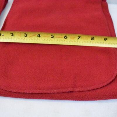 2 Red Fleece Scarves. No Tags - New