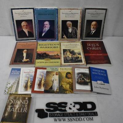 16 pc LDS Books & Pamphlets: Stand a Little Taller -to- Teachings of John Taylor