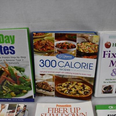 8 pc Health & Diet Books: Hilton Head -to- 30-Days Diabetes Cure