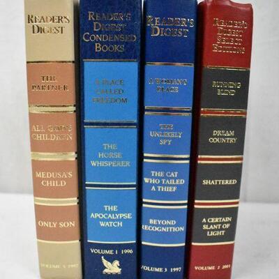 5 pc Hardcover Fiction Books, Readers Digest Condensed Novels