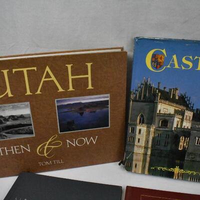6 Non-Fiction Large Hardcover Books Birds, Elk, Italy, Aviation, Castles, & Utah