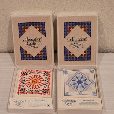 Lot 129: (2) New in Boxes Celebration! Quilts Hanging Tile