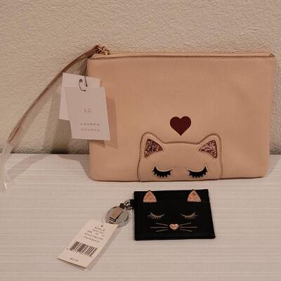 Lot 131: New Lauren Conrad Kitty Purse and New Kitty Coin Purse