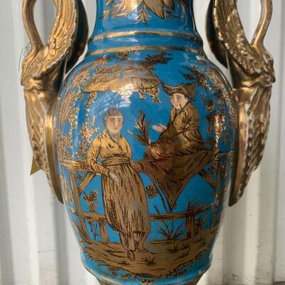 Paris Porcelain Chinoiserie-Decorated Vases, set of 2