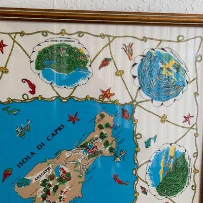 Isola Di Capri textile, framed