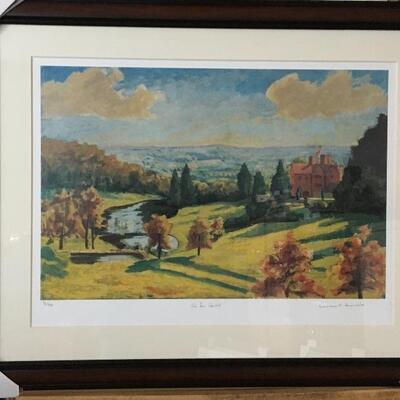 WINSTON CHURCHILL Signed â€œView from Chartwell,â€ Limited Edition Lithograph. LOT 1