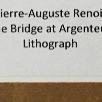 RENOIR “The Bridge at Argentine” Lithograph. LOT 5 