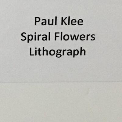 PAUL KLEE “Spiral Flowers” Original Lithograph. LOT 12