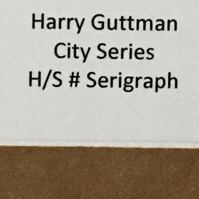 HARRY GUTTMAN “City Series” Hand Signed Serigraph. LOT 14