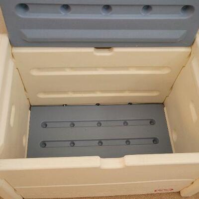 Lot 177: Vintage LARGE Blue Top LITTLE TIKES Toy Storage Trunk