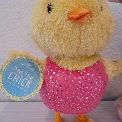 Lot 181: (2) NEW Hallmark Stuffed Animated Animals - THUMPIN' THUMPER & FLAPPY HAPPY CHICK