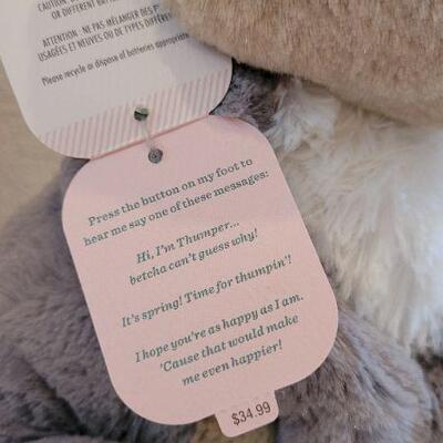Lot 181: (2) NEW Hallmark Stuffed Animated Animals - THUMPIN' THUMPER & FLAPPY HAPPY CHICK