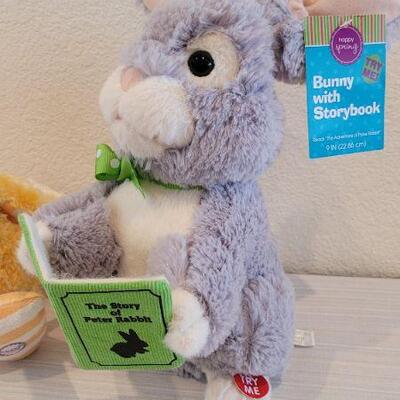 Lot 182: (2) New Stuffed Animals - HALLMARK TOTALLY TICKLE DUCK & Bunny w/ Storybook