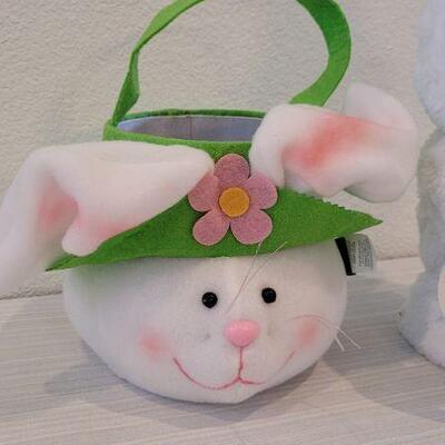 Lot 183: (2) New EASTER Collectibles - HALLMARK "ALL ABOUT THE EGGS BUNNY & Toss Bunny Easter Egg Plush Basket Game