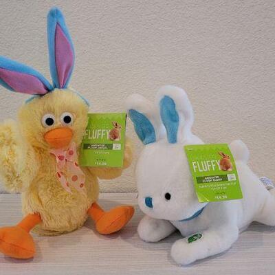 Lot 184: (2) New Fluffy Stuffed Animated Animals 