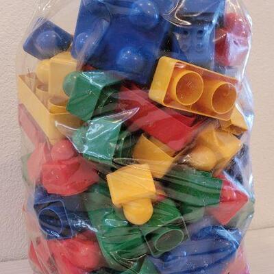 Lot 188: Large 17" x 6" Bag of Mixed Colors Play Blocks 