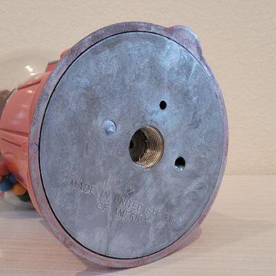 Lot 189: Vintage Heavy Glass Dome Candy Machine (no key) 8" x 15"