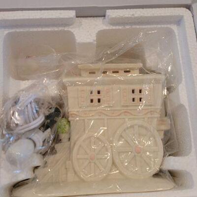 Lot 200: Vintage NEW Dept. 56 SNOWBABIES Collectible - MY WOODLAND WAGON Lighted