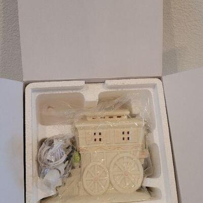 Lot 200: Vintage NEW Dept. 56 SNOWBABIES Collectible - MY WOODLAND WAGON Lighted