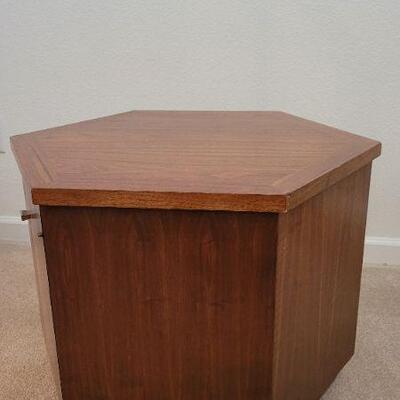 Lot 202: Vintage Mid Century Modern LANE Hexagon Side Table
