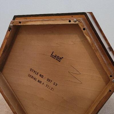 Lot 202: Vintage Mid Century Modern LANE Hexagon Side Table