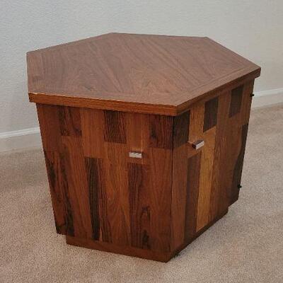 Lot 202: Vintage Mid Century Modern LANE Hexagon Side Table